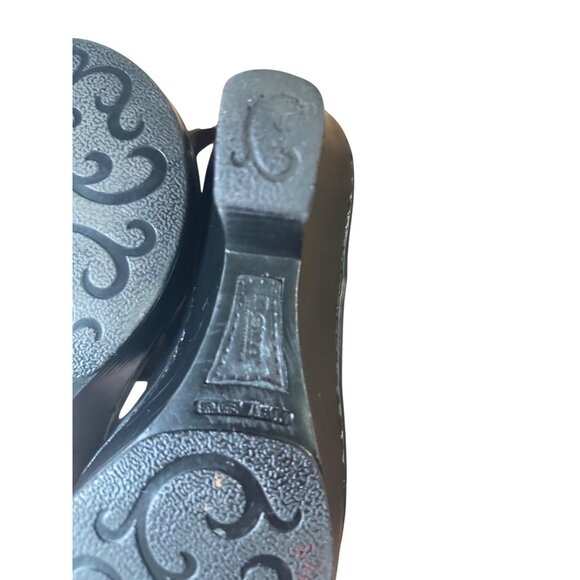 Born Women's Black Leather Heeled Sandals Size 8 - Picture 10 of 11